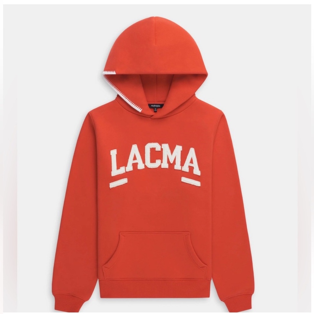 Madhappy unisex LACMA fleece Hoodie color:Flame NWT